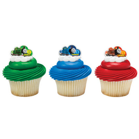 24 Thomas the Train & Friends Steam Team Cupcake Topper Rings
