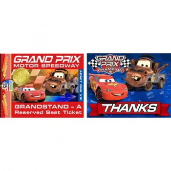 Disney Cars Grand Prix Dream Party Invitations & Thank you Notes