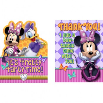 Minnie Mouse Bow-tique Dream Party Invitations & Thank you Notes