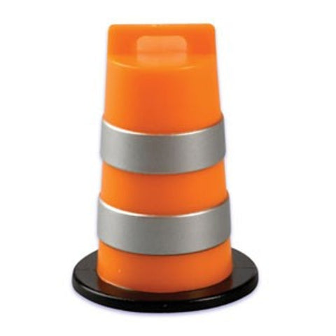 3-D Construction Barrell Cake Toppers - Set of 3