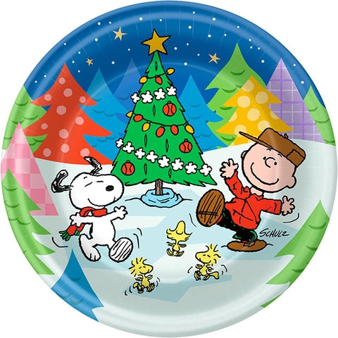 Peanuts  Charlie Brown and Friends Christmas Dessert Plates
