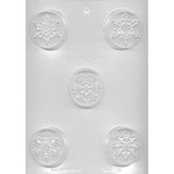 Snowflakes Round Sandwich Cookie Chocolate Mold