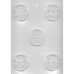 Snowflakes Round Sandwich Cookie Chocolate Mold
