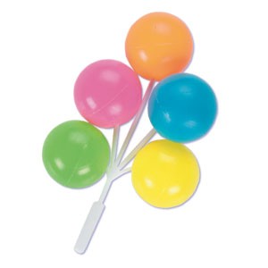 Neon Balloon Cluster Cake & Cupcake Picks