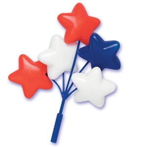 Red, White & Blue Star Balloon Cluster Cake & Cupcake Picks