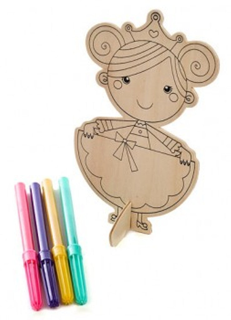 Wooden Princess Ready to Color Kit