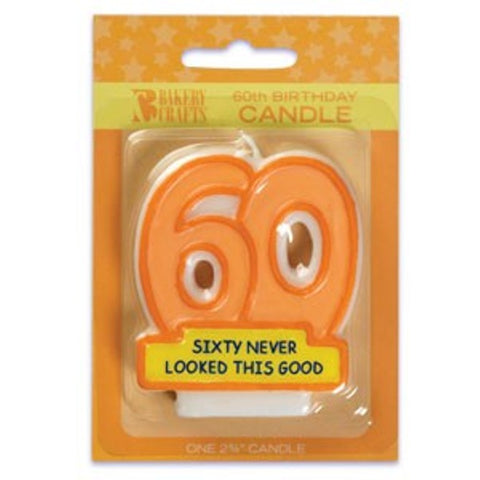 60th 60 Sixty Never Looked This Good Birthday Candle