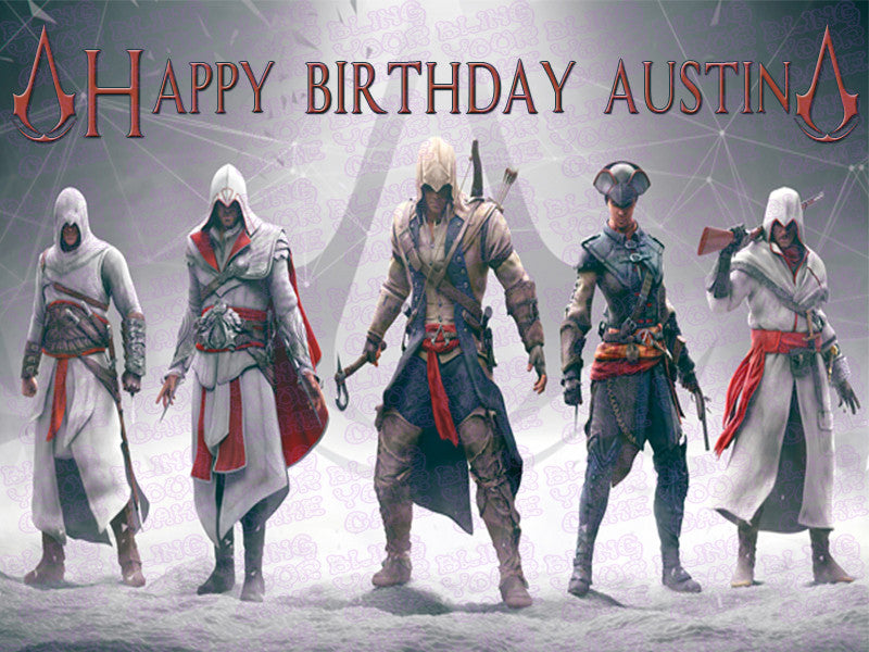 Assassin's Creed Edible Icing Sheet Cake Decor Topper - AC2