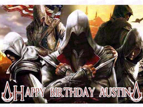 Assassin's Creed Edible Icing Sheet Cake Decor Topper - AC3