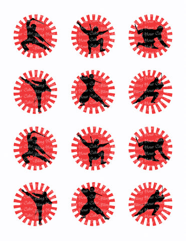 American Ninja Warrior Edible Icing Sheet Cupcake Decor Toppers - ANW2