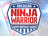American Ninja Warrior Edible Icing Cake Decor Topper - ANW7