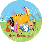 Adventure Time Edible Icing Sheet Cake, Cupcake, & Cake Pop Decor Toppers - AT3