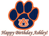 Auburn University Paw Edible Icing Sheet Cake Decor Topper - UA3