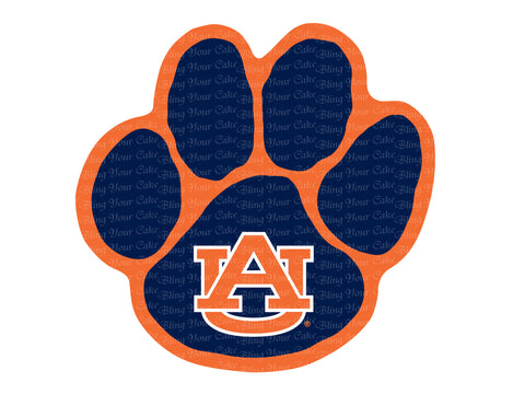 Auburn University Paw Edible Icing Sheet Cake Decor Topper - UA3