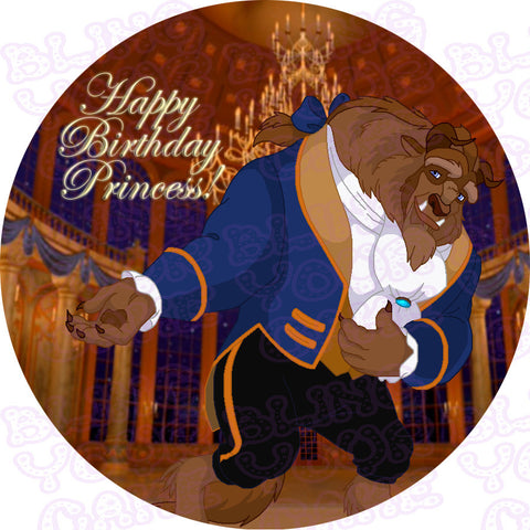 Beauty and the Beast Beast Edible Icing Cake Decor Toppers - BAB5