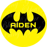 Batman Bat Symbol Edible Icing Sheet Cake Decor Topper - BAT1
