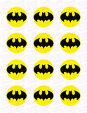 Batman Bat Symbol Edible Icing Sheet Cake Decor Topper - BAT1