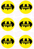 Batman Bat Symbol Edible Icing Sheet Cake Decor Topper - BAT1