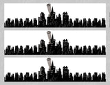 Batman Gotham City Skyline Edible Icing Wraps - BAT3G
