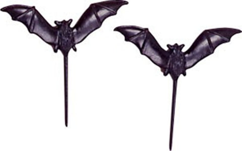 12 Black Bat Cupcake Picks