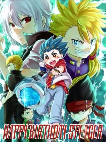 Beyblade Burst Edible Icing Sheet Cake Decor Topper - BB7
