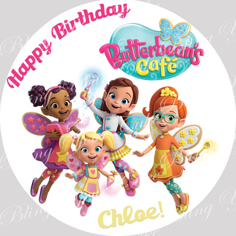 Butterbean's Cafe Round Edible Icing Sheet Cake Decor Topper