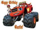 Blaze and the Monster Machines Edible Icing Sheet Cake Decor Topper - BMM2