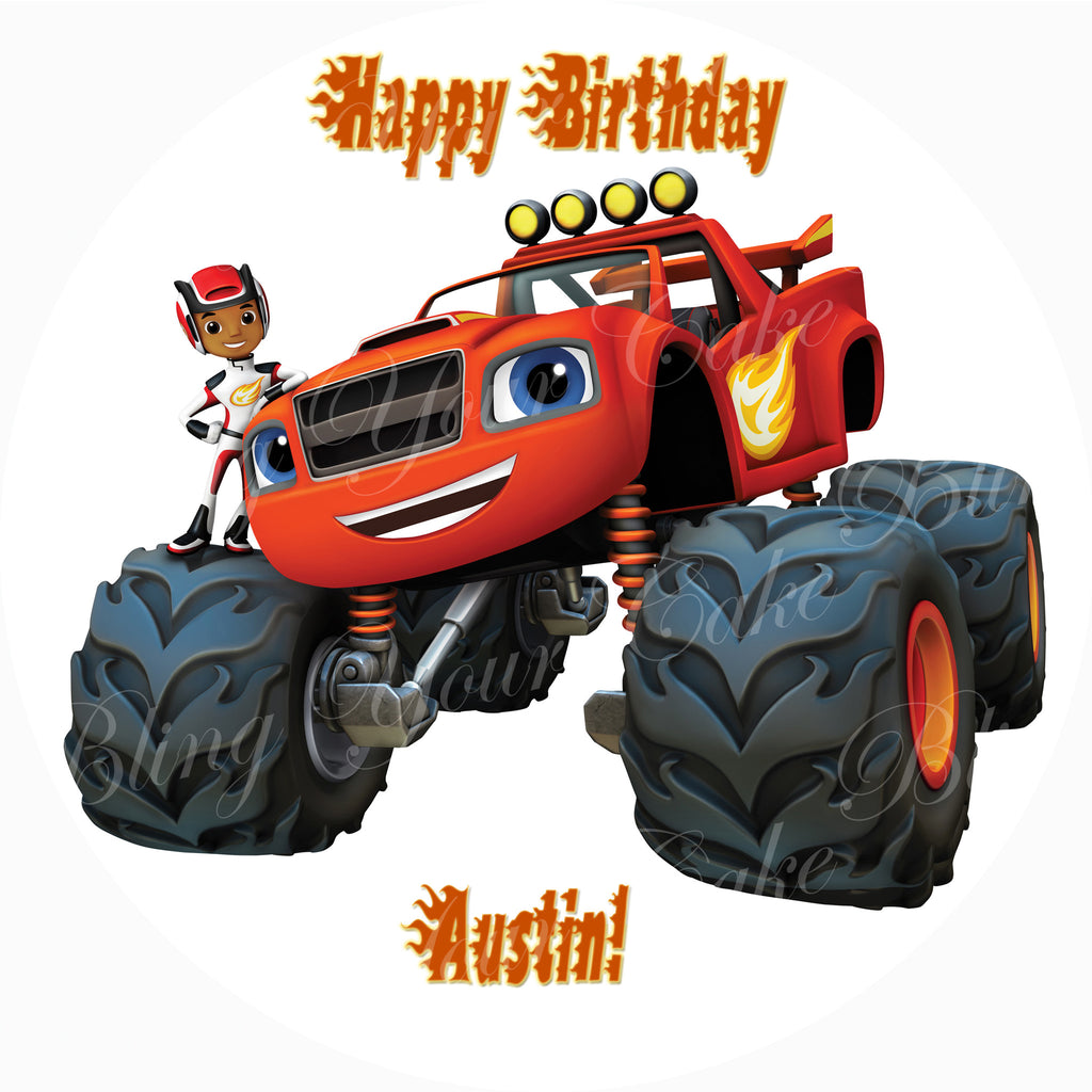 Blaze and the Monster Machines Edible Icing Sheet Cake Decor Topper - BMM2