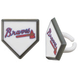 24 MLB  Atlanta Braves Cupcake Topper Rings