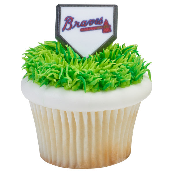 24 MLB  Atlanta Braves Cupcake Topper Rings