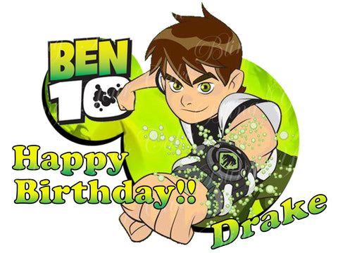 Ben 10 Edible Icing Sheet Cake Decor Topper - BEN1