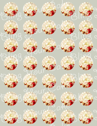 Christmas Present Edible Icing Cake Pop Decor Toppers - CHR1E