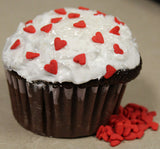 Red Heart Edible Sugar Quin Sprinkles Cake Decorations