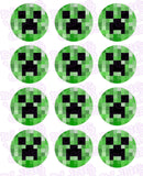 Minecraft Creeper Face Edible Icing Sheet Cake Decor Topper