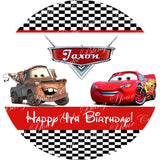 Disney Cars Lightning McQueen and Tow Mater Edible Icing Sheet Cake Decor Topper - DC4