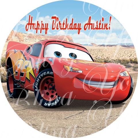 Disney Cars Lightning McQueen Edible Icing Sheet Cake Decor Topper - DC6
