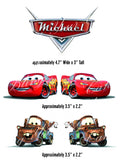 Disney Cars Logo, Mqueen and Mater Edible Icing Cake Decor Topper - DC9