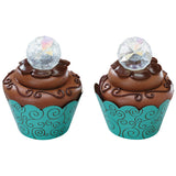 24 Diamond Ring Cupcake Topper Rings