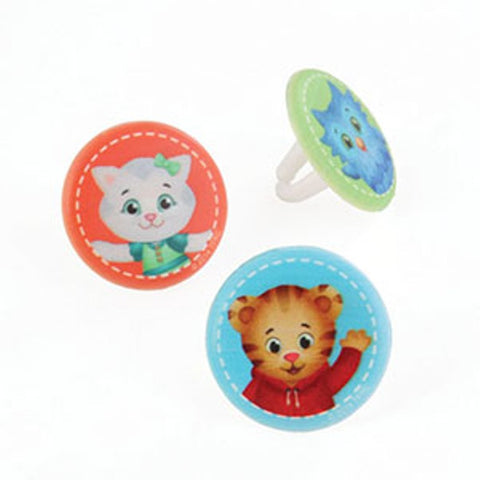 14 Daniel Tiger Cupcake Topper Rings