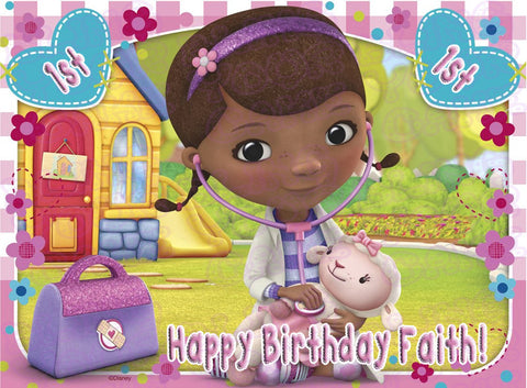 Doc McStuffins Edible Icing Sheet Cake Decor Topper - DOC4