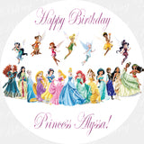 Disney Princess & Fairies Edible Icing Sheet Cake Decor Topper - DP6PF