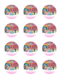 Disney Princess Royal Ball Edible Icing Sheet Cake Decor Topper featuring all the Disney Princesses