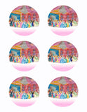 Disney Princess Royal Ball Edible Icing Sheet Cake Decor Topper featuring all the Disney Princesses