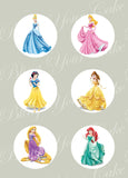 Disney Princess Edible Icing Sheet Cupcake, Cookie, & Cake Pop Decor Toppers