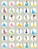 Disney Princess Edible Icing Sheet Cupcake, Cookie, & Cake Pop Decor Toppers