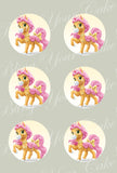 Disney Princess Palace Pets Belle's Pony Petit Edible Icing Cupcake or Cookie Decor Toppers