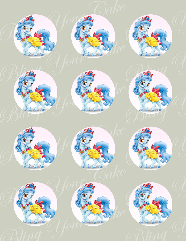 Disney Princess Palace Pets Snow White's Pony Sweetie Edible Icing Cupcake or Cookie Decor Toppers