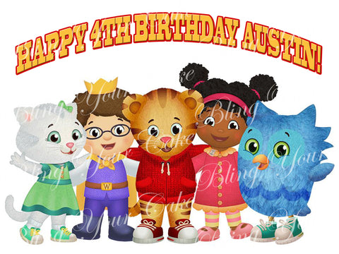 Daniel Tiger Edible Icing Sheet Cake Decor Topper - DT1