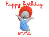 Ella the Elephant Edible Icing Sheet Cake Decor Topper - ELLA2