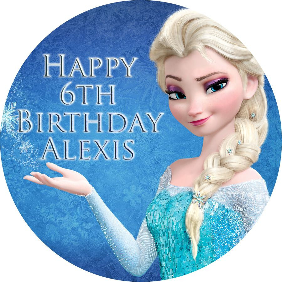 Disney Frozen Princess Elsa Edible Icing Sheet Cake Decor Topper - DFE1